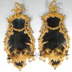 Pair Of George III Giltwood Girandoles, English, 18th C. Sold For $19,800.