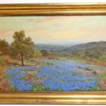 Porfirio Salinas, American-Texan, 1910-1973, Texas Hills With Bluebonnets. Sold For $29,900