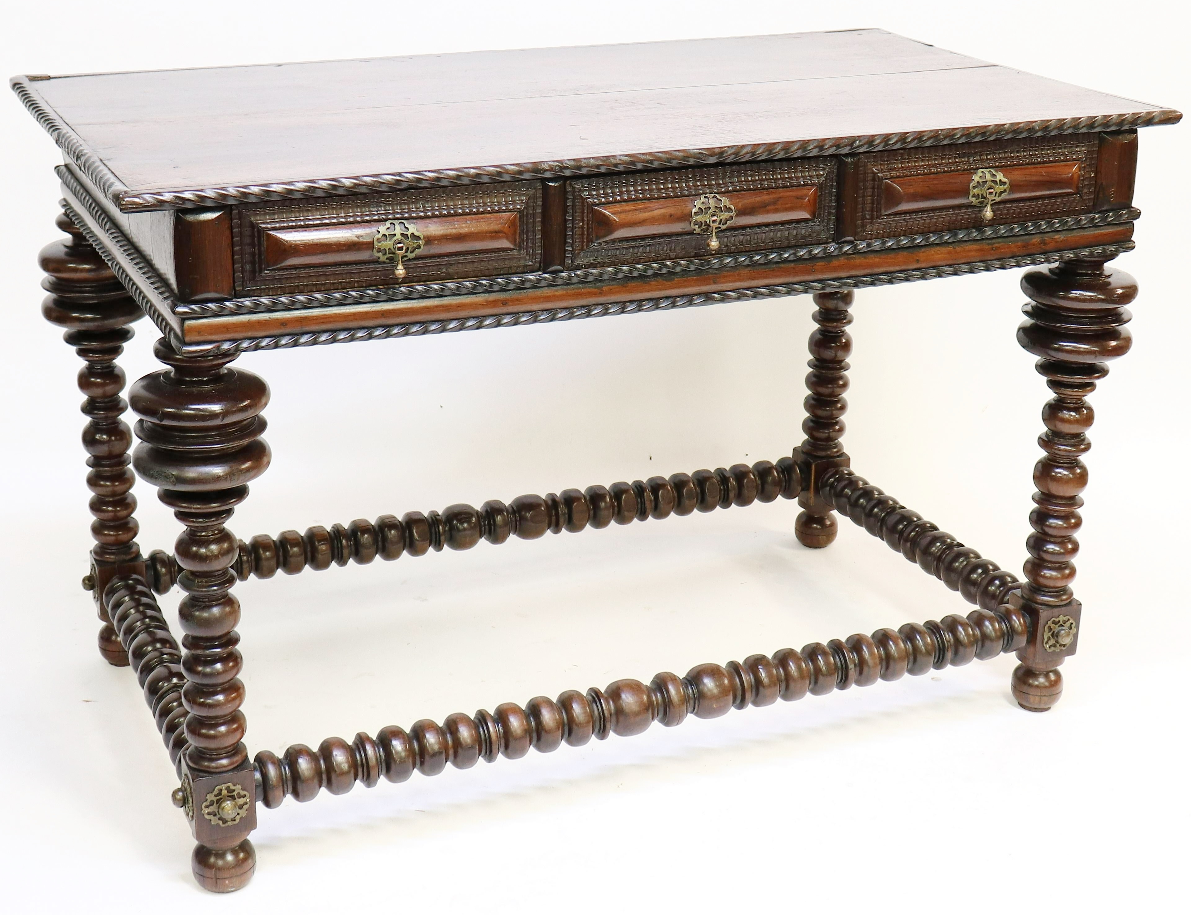 Portuguese Baroque Library Table, 18th C. Sold For $4,030