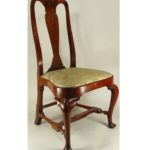 Queen Anne Walnut Compass Seat Side Chair, Probably Rhode Island, C. 1740-50. Sold For $13,200.