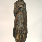 Rare C.1850 Or Earlier Wood Carved Ship Mast Figurehead Of A Maiden. Sold For $20,800