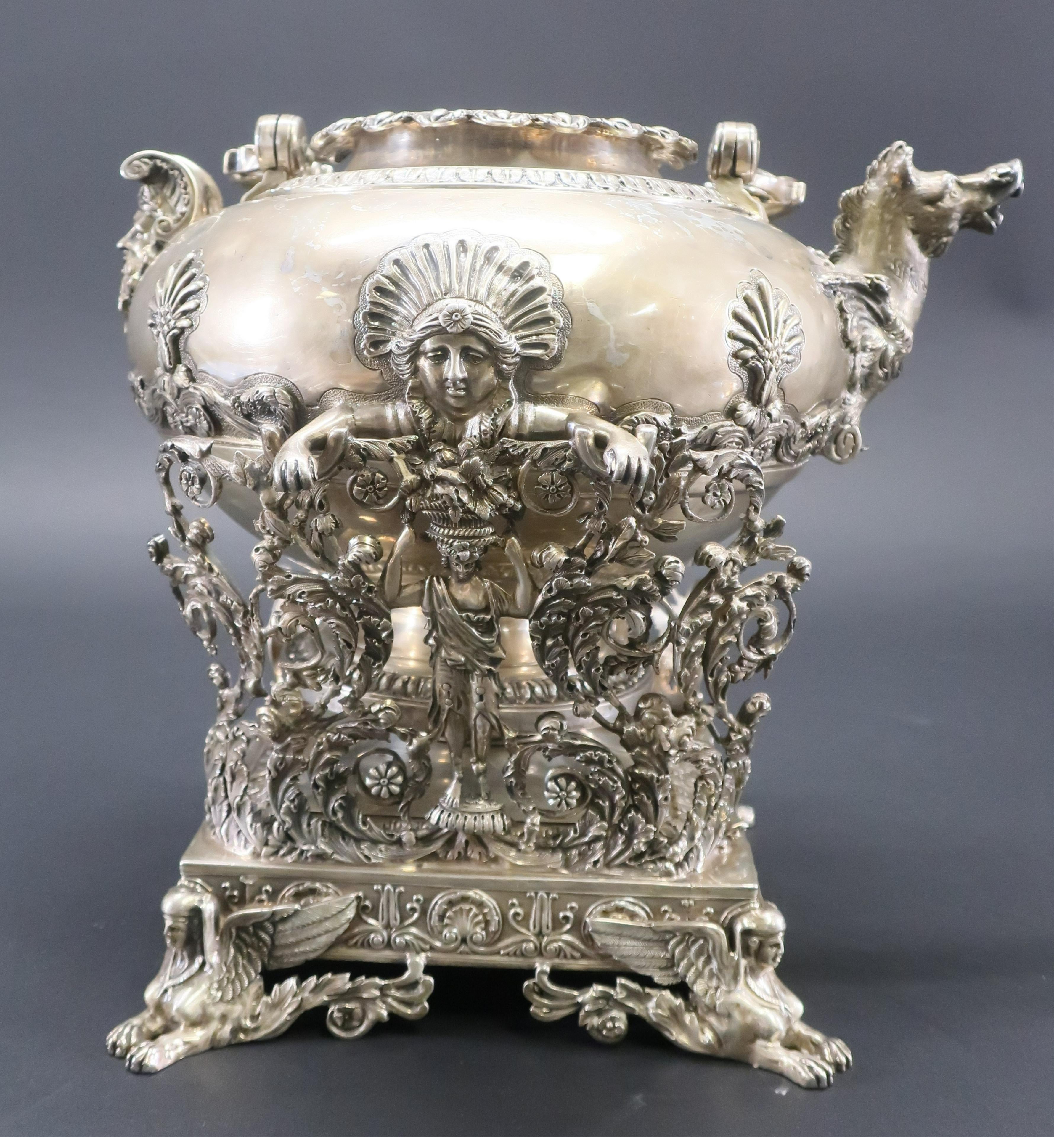 Regency English Silver Hot Water Kettle. Sold For $9,100