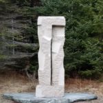 Roy Patterson, Large Granite Totem Outdoor Sculpture. Sold For $3,640