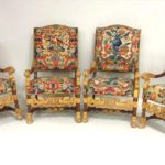Set Of 4 Louis XIV Walnut And Gilt Fauteuils, Circa 1700 And Later. Sold For $23,400.
