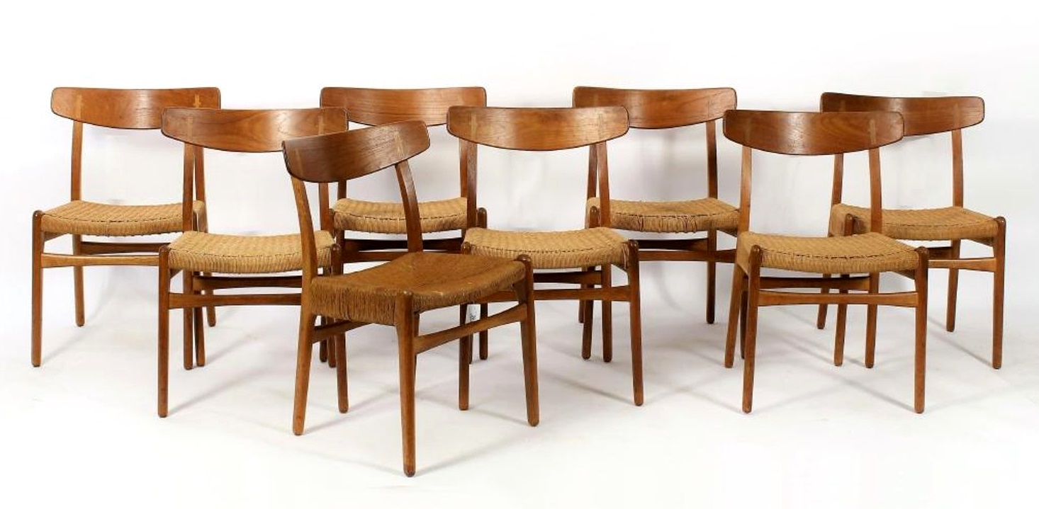 Set Of 8 Hans Wegner For Hansen Dining Chairs. Sold For $3,500