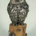 Signed Buccellati Sterling Silver Owl On Tree Trunk, 20th C. Sold For $7,137.