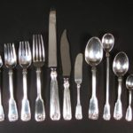 Tiffany Sterling Silver Flatware Service, 20th C., Shell And Thread Pattern. Sold For $15,625.