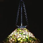 Tiffany Studios ‘Dogwood’ Leaded Glass & Patinated Bronze Hanging Chandelier, C. 1910. Sold For $79,800. No. 1578554