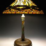 Tiffany Studios ‘Dragonfly’ Leaded Glass & Bronze Table Lamp, C. 1905. $Sold For $63,000.