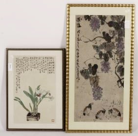 Two Asian Watercolors On Paper. Sold For $13,750
