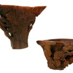 Two Chinese Carved Rhinoceros Horn Libation Cups, 17th C. Sold Collectively For $263,636.