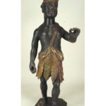 Venetian Carved, Gilded And Polychromed Native American Figure, 19th C. Sold For $7,437.