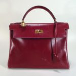 Vintage Red Leather Birkin Bag By Hermes, C.1980’s. Sold For 1,218.