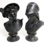 Wedgwood Basalt Busts Of Mercury & Minerva. Sold For $4,030