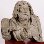 Limestone Bust Of A Man, Alsace-Lorraine Region Of France, 15th C.