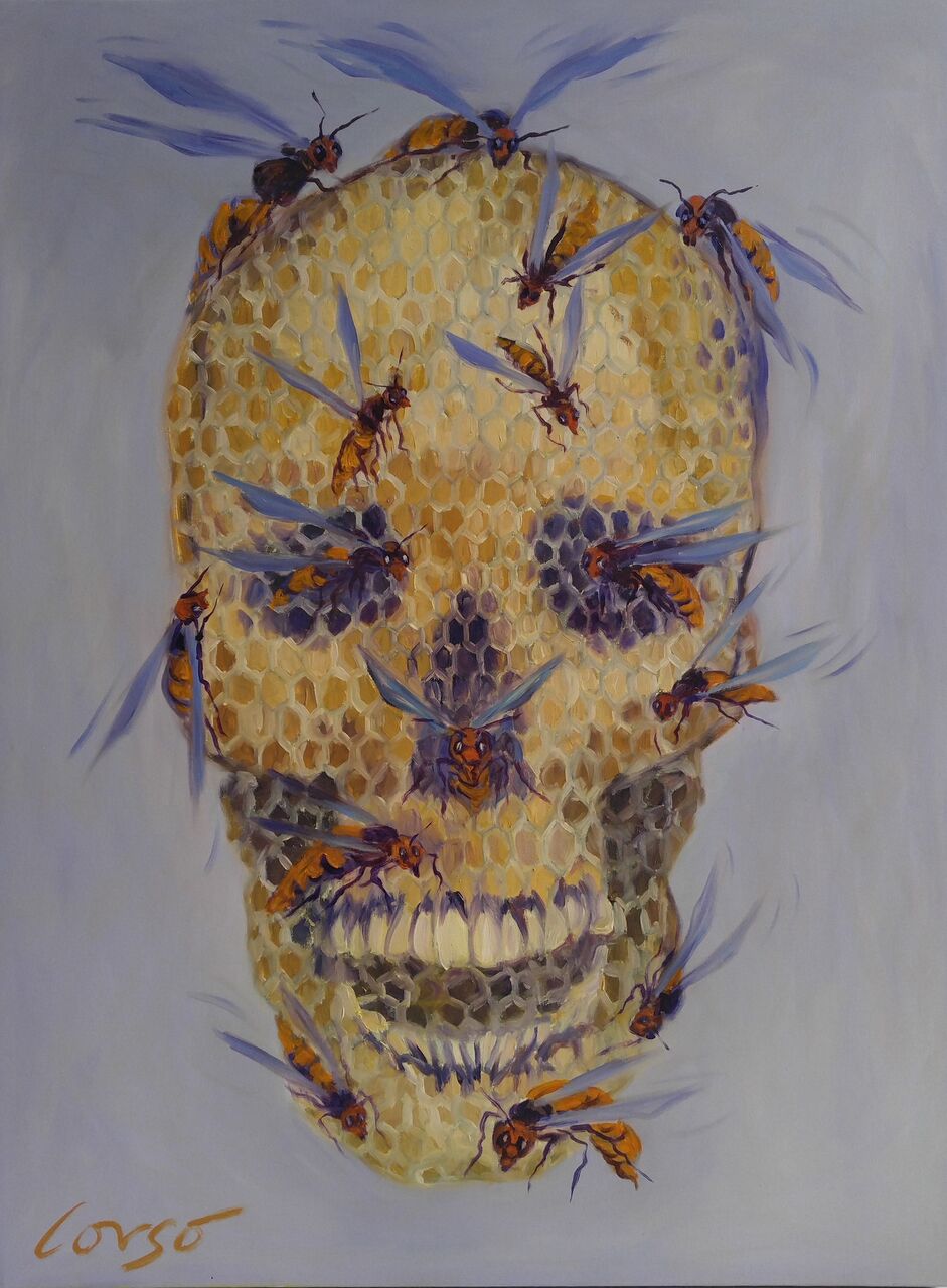 5) Death By Hornet 40×30 Oil On Canvas CORSO_preview