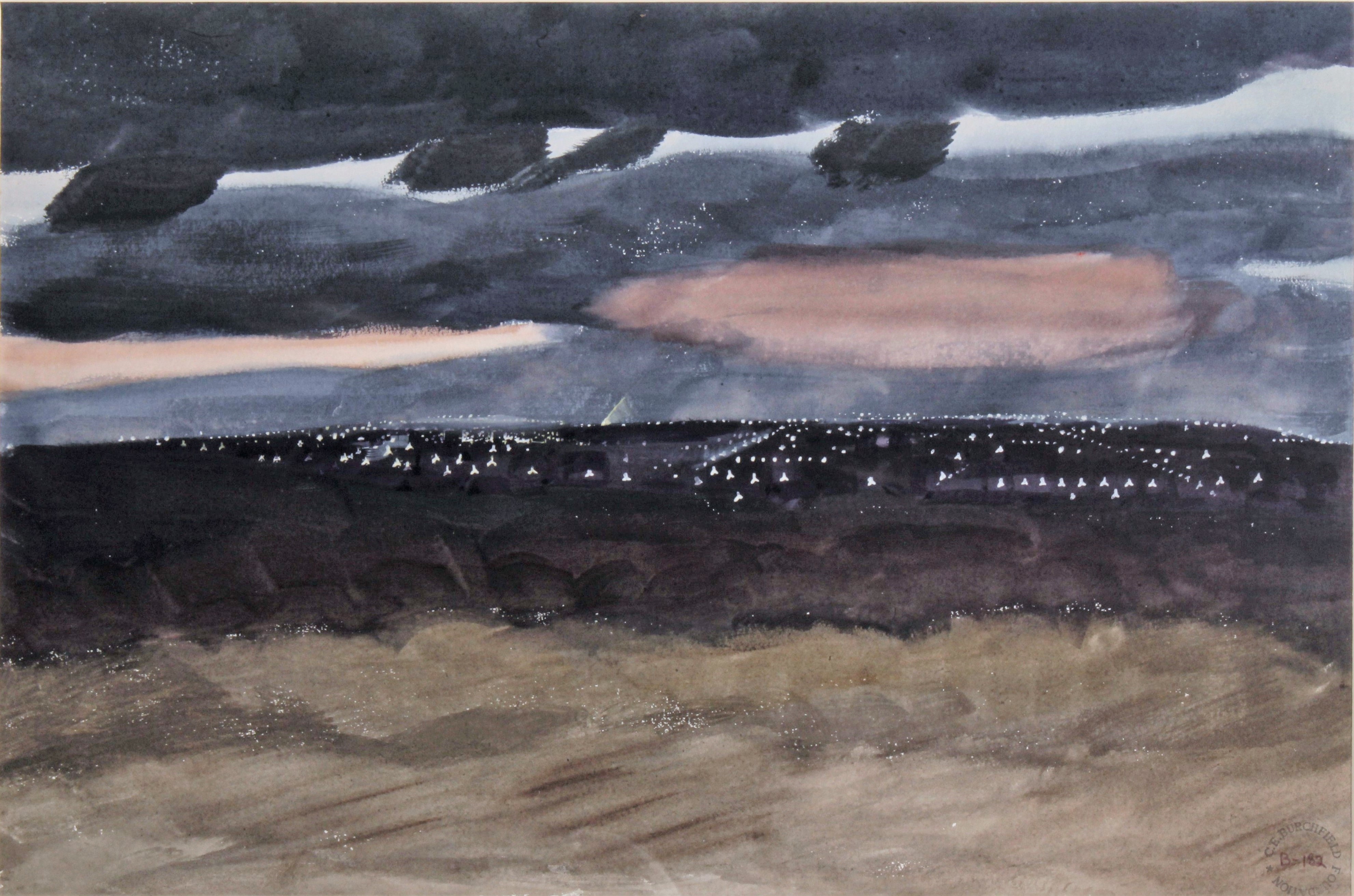 Charles E. Burchfield, American, 1893 1967, Night Scene, California, 1929