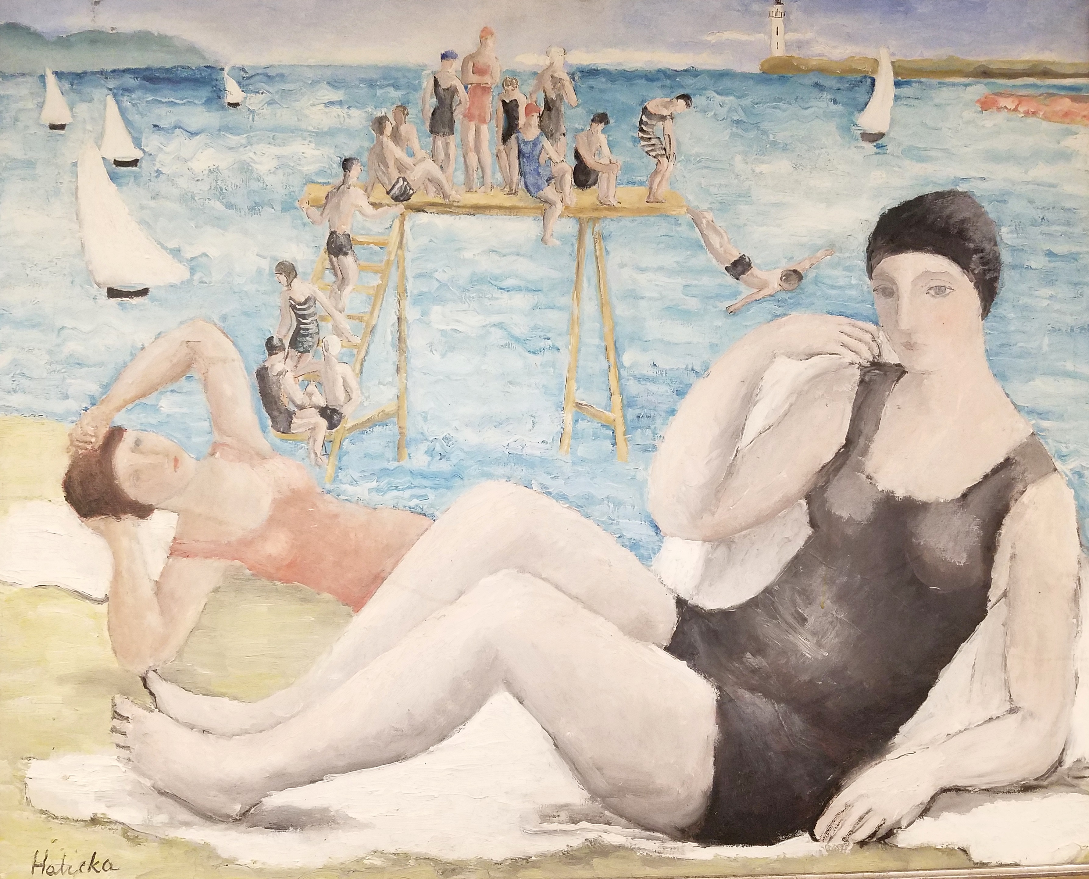 Alice Halicka, Polish, 1894-1975, Beach Scene