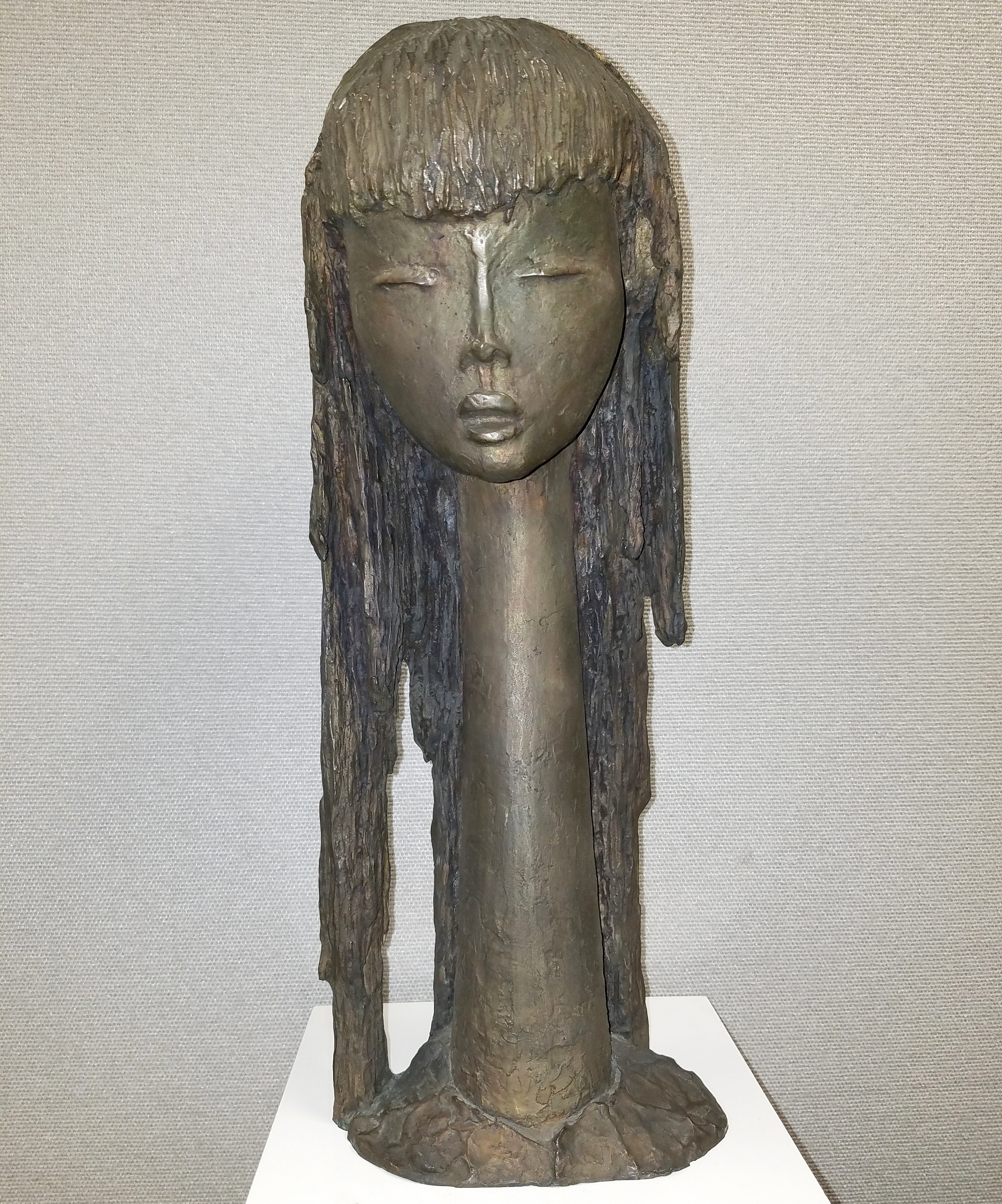 IMGBronze Head Of A Girl Is By Angel Botello, Puerto Rican, 10,000-15,000.3