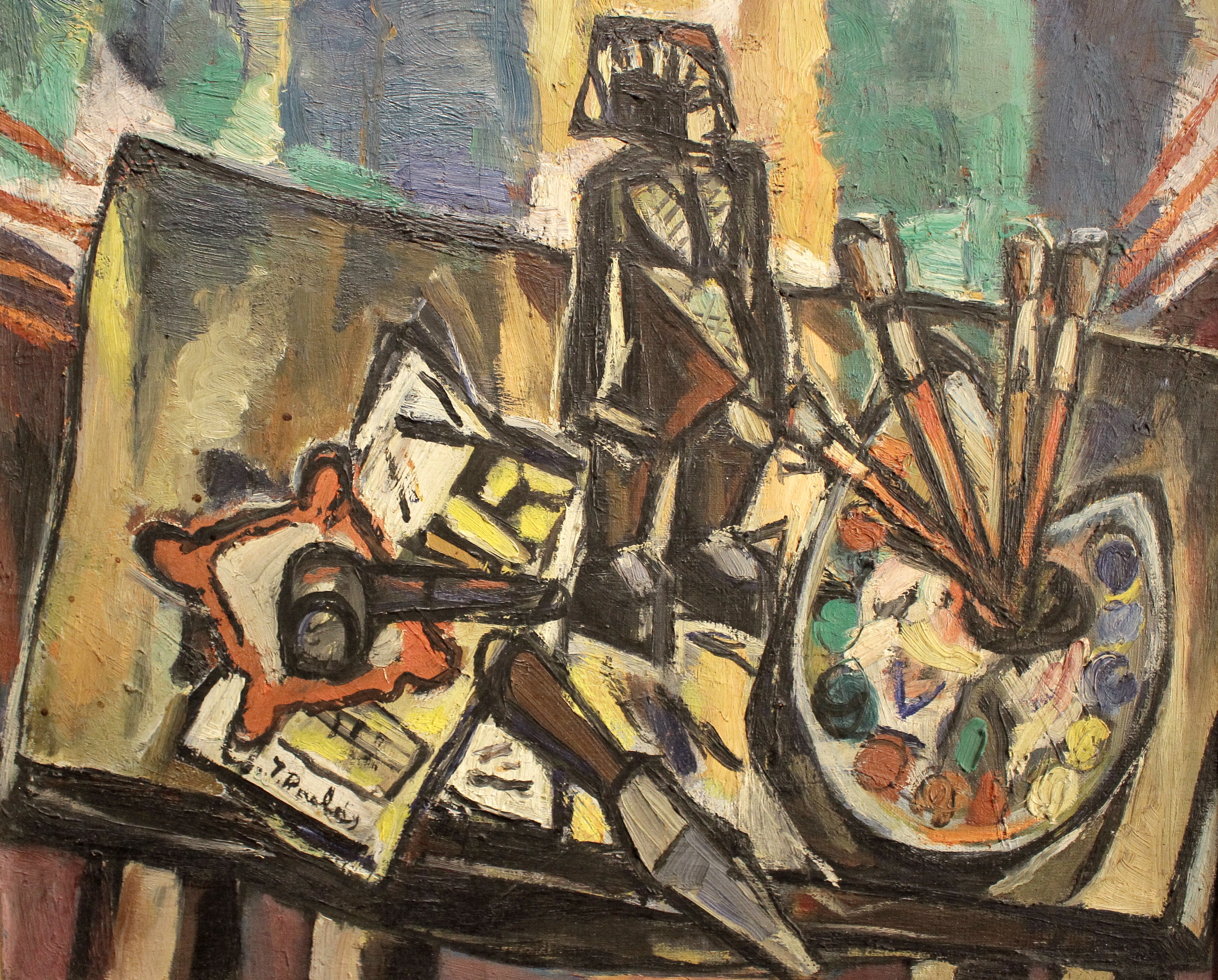 Isaac Pailes, French Ukrnian, 1895-1978, Abstract Still Life