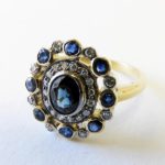 255. Sapphire & Diamond Art Deco Dinner Ring