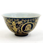 Quanlong Blue Glazed Gilt Cup